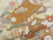 平和屋野田店■豪華色留袖　几帳吉祥風景花文　金彩　逸品　n-fw4473_画像5