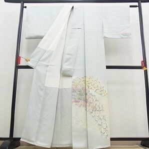 平和屋野田店■豪華色留袖 駒刺繍 牡丹花文 逸品 n-ts0672の画像2