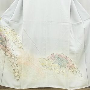 平和屋野田店■豪華色留袖 駒刺繍 牡丹花文 逸品 n-ts0672の画像3