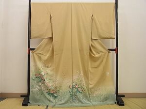 平和屋野田店■色留訪問着　友禅　作家物　彩賀放情　仮絵羽　逸品　未使用　n-xi1051