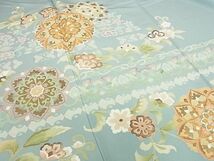 平和屋2■豪華色留袖　作家物　駒刺繍　正倉院花文　金彩　反端付き　逸品　az7658_画像5