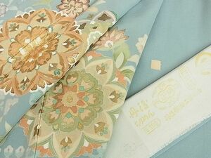 平和屋2■豪華色留袖　作家物　駒刺繍　正倉院花文　金彩　反端付き　逸品　az7658