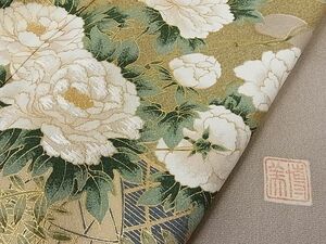 平和屋-こころ店■豪華色留袖　作家物　花車文　金彩　着丈164.5cm　裄丈68cm　正絹　逸品　A-br7761