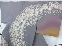 平和屋2■訪問着　作家物　絞り　辻が花　銀通し地　暈し染め　逸品　1wb1080_画像3