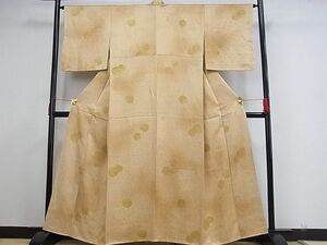 平和屋川間店■上質な小紋　花毬丸文　暈し染め　着丈153.5cm　裄丈65cm　正絹　逸品　A-cs3688