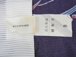 平和屋川間店■夏物　小紋　絽　露芝　雪芝　しつけ糸付き　洗える着物　yyy3167