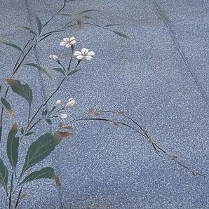 平和屋川間店■訪問着 手描き 草花文 着丈164cm 裄丈68cm 正絹 逸品 B-oa4520の画像4