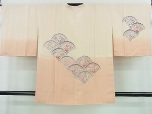 平和屋2■道行コート　青海波草花文　暈し染め　逸品　mz4378