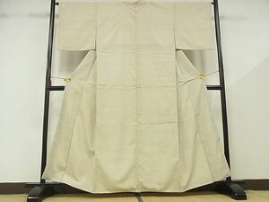 平和屋-こころ店■本塩沢　十字絣文様　着丈157.5cm　裄丈65.5cm　正絹　逸品　B-zg8942