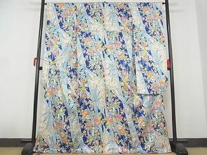  flat peace shop - here . shop # gorgeous long-sleeved kimono . flower writing gold paint dress length 168cm sleeve length 64.5cm silk excellent article 1B-wt1929