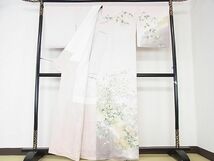 平和屋2■訪問着　駒刺繍　華麗な花　暈し染め　金彩　やまと誂製　逸品　1ps3782_画像2