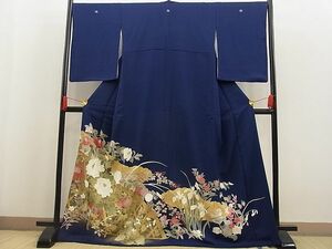 平和屋川間店■豪華色留袖　刺繍　籬牡丹秋草文　金彩　逸品　n-ab0278