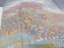 平和屋-こころ店■豪華色留袖　雲取り花鳥文　暈し染　金銀彩　着丈153cm　裄丈64cm　正絹　逸品　1B-wt1885_画像4