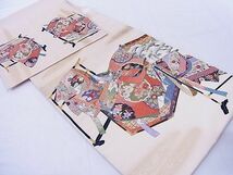 平和屋-こころ店■中国人間国宝　将雪英　総刺繍　袋帯　雪英導　誰が袖屏風吉祥花文　金糸　銀彩　正絹　逸品　A-az7072_画像9