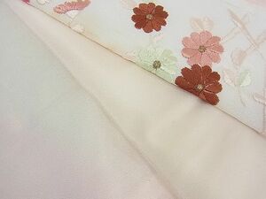 平和屋川間店■上質な長襦袢　無双仕立て　半衿刺繍　霞文　暈し染め　逸品　mz0934