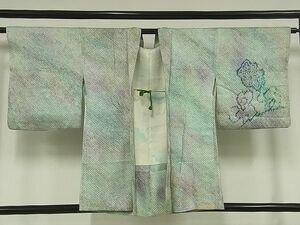 平和屋-こころ店■羽織　総絞り　草花文　暈し染め　正絹　逸品　B-zg9075