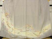 平和屋-こころ店■訪問着　駒刺繍　吉祥花鼓文　暈し染　金彩　着丈163cm　裄丈66cm　正絹　A-ck8187_画像3