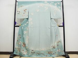 平和屋1■ファッションデザイナー　花井幸子　訪問着　刺繍　立波枝花文　暈し染め　金彩　やまと誂製　逸品　1tx1687