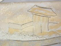 平和屋川間店■豪華色留袖　駒刺繍　風景絵巻文　金彩　着丈161cm　裄丈63cm　正絹　逸品　A-ta4644_画像7