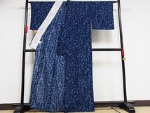 平和屋川間店■夏物　小紋　草花文　着丈161cm　裄丈66.5cm　洗える着物　B-ph6699_画像2