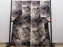 平和屋野田店■訪問着　松竹梅　御所解牡丹花文　金彩　逸品　n-hj8672_画像1