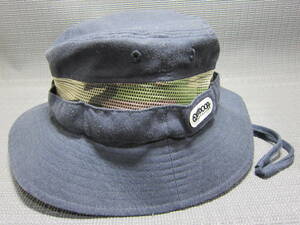 OUTDOOR PRODUCTS アウトドアプロダクツ　バケットハット　帽子　黒　迷彩 カモフラ柄　58cm　S2402A