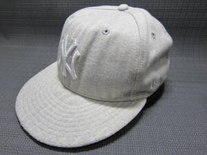 NEW ERA ニューエラ × NY ニューヨークヤンキース　59 FIFTY　キャップ　帽子　グレー　58.7cm　S2402C③