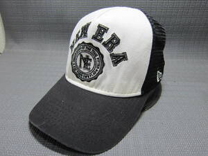 NEW ERA ニューエラ　メッシュキャップ　帽子　黒×白　フリーサイズ　スナップバック　S2402C③