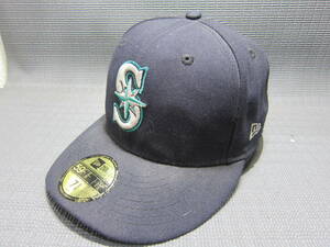 NEW ERA ニューエラ × シアトルマリナーズ　イチロー　59 FIFTY　キャップ　帽子　紺　58.7cm　S2402C③