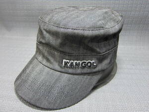 KANGOL カンゴール × FLEXFIT フレックスフィット　PATENT　ワークキャップ　帽子　グレー　58cm　S2402C③