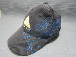 LE COQ ルコック　ゴルフ　キャップ　帽子　黒　コーデュロイ　フリーサイズ　S2402C③