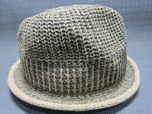日本製　OVERRIDE オーバーライド　編みハット　帽子　ベージュ　57cm　S2402C③_画像3