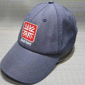 アメリカ製 made in USA BURTON バートン ロゴ刺繍 キャップ 帽子 紺 56～58cm S2402Eの画像1