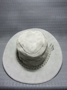 MOOROOMBAH HATS スエード　本革　紳士　帽子　グレー　XLサイズ　58～59cm　J2402A