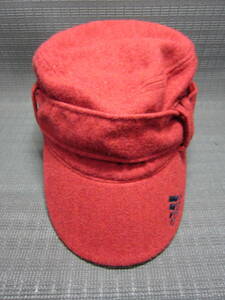 adidas アディダス　ゴルフキャップ　帽子　赤　57cm　J2402B