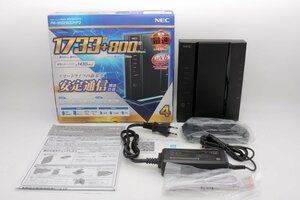 【美品】NEC Atermシリーズ PA-WG2600HP3 WPA3対応 無線LANルーターWi-Fi 5(11ac) 4(5GHz帯)+4(2.4GHz帯)ストリーム #3780