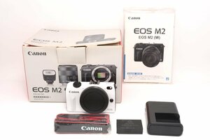 【外観美品】Canon EOS M2 ホワイト キヤノン ミラーレス一眼レフカメラ #4123