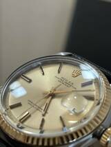 ロレックス 1601 オイスターパーペチュアル デイトジャスト 1970年 リダンダイヤル SS/YG メンズ 腕時計 ROLEX アンティーク_画像8