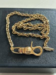 [ long ][22k] Chrome Hearts chromehearts wallet chain Gold gold purse paper chain necklace 