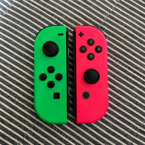 【動作確認済】 Nintendo Switch Joy-Conセット★ネオングリーン／ネオンピンク★ 