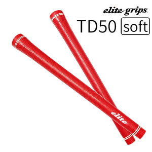 (日本正規品)エリートグリップ ツアードミネーター TD50 ソフト ゴルフグリップ レッドカラー バックラインなし elite grip GOLF