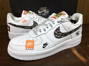 18年製 NIKE AIR FORCE 1 PRM JDI ナイキ エアフォース プレミアム AF1 JUST DO IT【AR7719-100】ホワイト レザー 白 US11.5