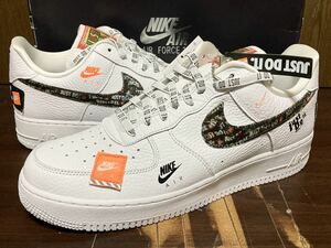 18年製 NIKE AIR FORCE 1 PRM JDI PREMIUM ナイキ エアフォース プレミアム AF1 JUST DO IT【AR7719-100】WHITE ホワイト レザー 白 US12