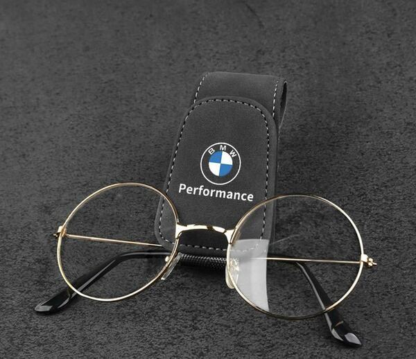 BMW M 車用サングラスクリップ メガネクリップ ホルダーメガネカード収納 アルカンターラ　黒