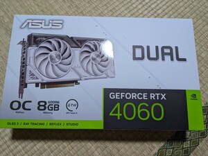 美品　使用期間少ないASUS DUAL GeForce RTX 4060 OC エディション 8GB GDDR6　白 DUAL-RTX4060-O8G-WHITE　動作確認済み