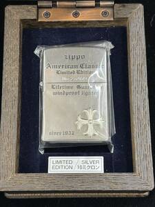 ZIPPO ジッポ　American Classic アメリカンクラッシック limited editionリミテッドエディション 未使用　シルバー　10ミクロン