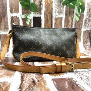 『美品』LOUIS VUITTON ルイヴィトン トロター アクセサリーポーチ ショルダーバッグ モノグラム ブラウン系 M51240