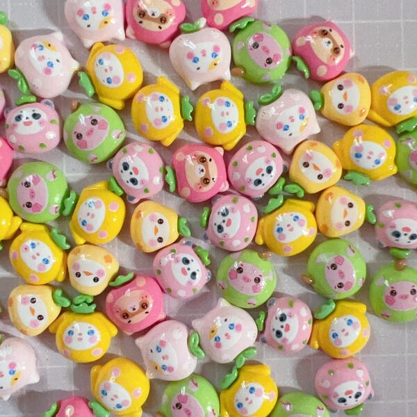 No.454 ハンドメイド デコパーツ 50個入りセット