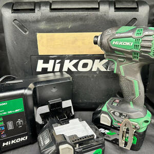 HIOKI 工機 18Vコードレスインパクトドライバ 旧日立工機 36V 18V バッテリー付き 予備付き アタッチメント多数 充電式 充電器付き 1円