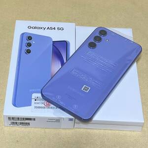 【新品/未使用/SIMフリー】Galaxy A54 5G［SCG21］オーサムバイオレット★判定〇/残債なし/au版SIMフリー★　02015